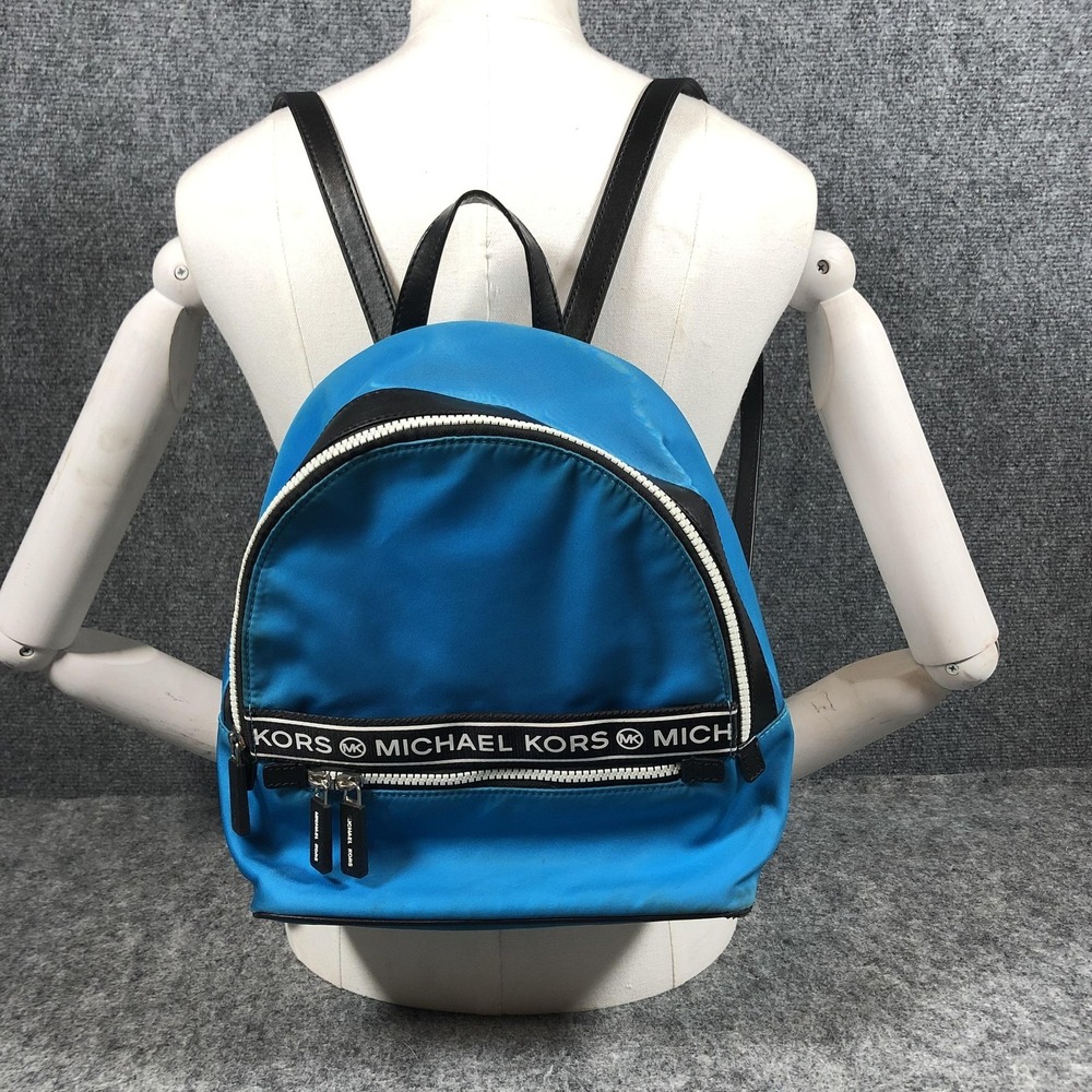 Michael Kors Mini Backpack Womens Small Blue Nylon 35S0SY9B2C